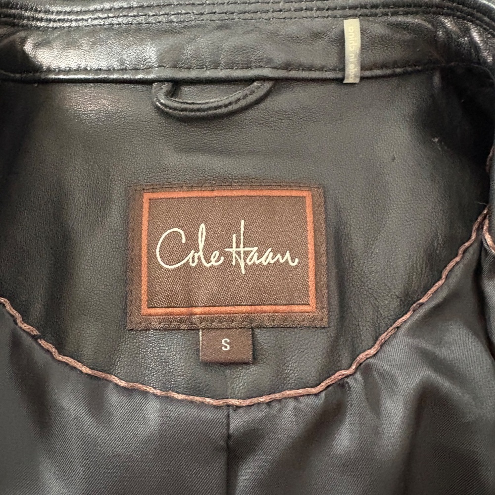 Cole Haan Leather Jacket Women's Small - Picture 3 of 4